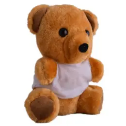 Teddy Plush Toy White-Brown Side